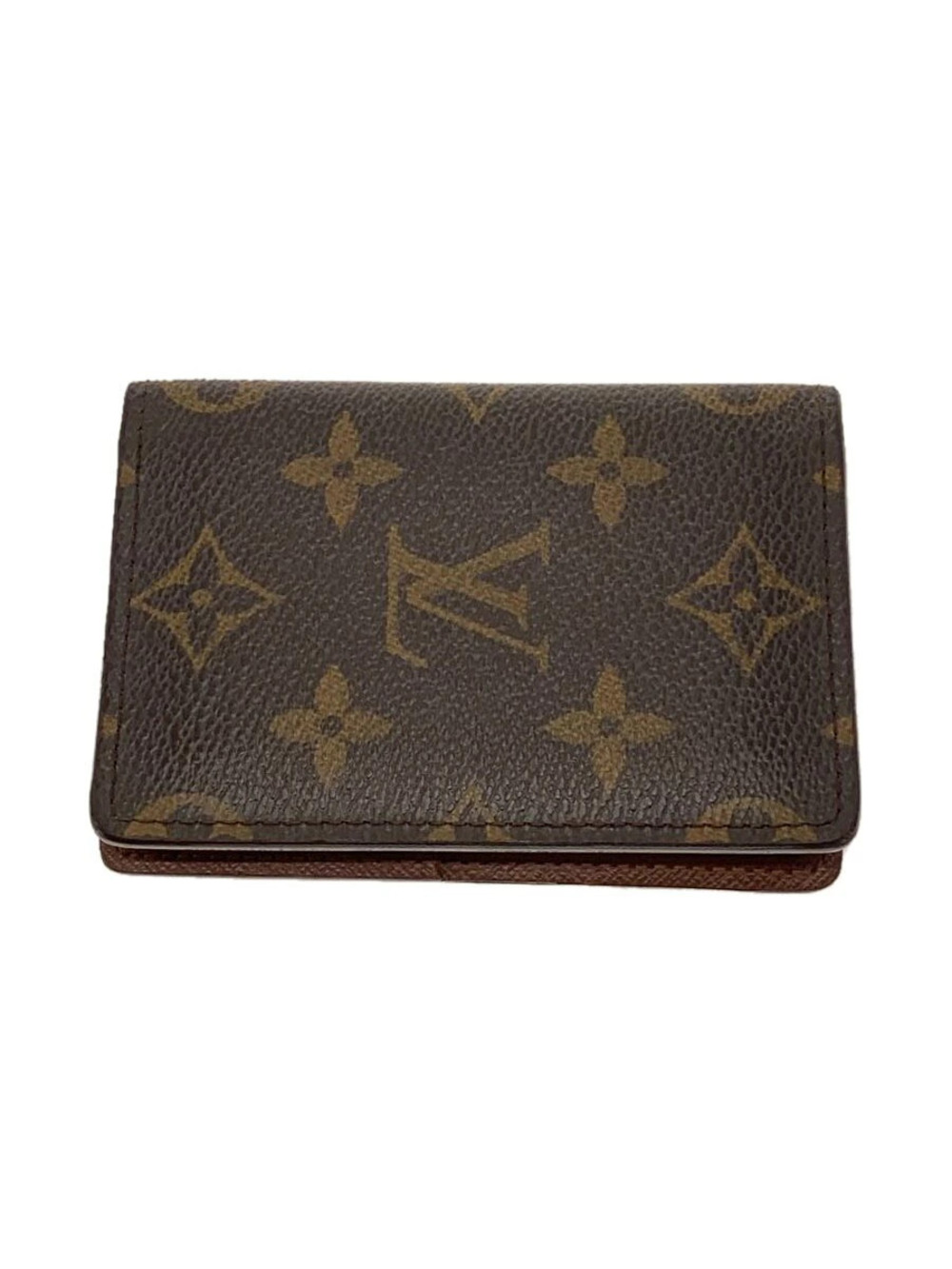 LOUIS VUITTON Organizer de Poche Monogram Canvas Brown Leather Brown All over